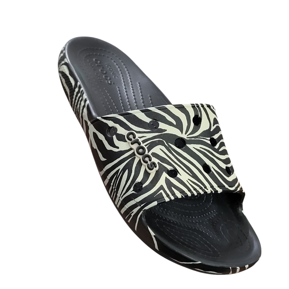 Crocs Classic Animal Zebra Remix Slide Sandal Men’s 12